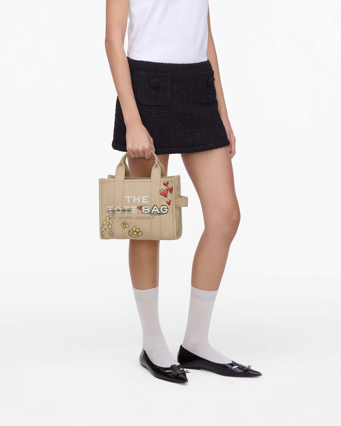 The Daisy Doodle Canvas Small Tote Bag Beige Multi Marc Jacobs / BAGS