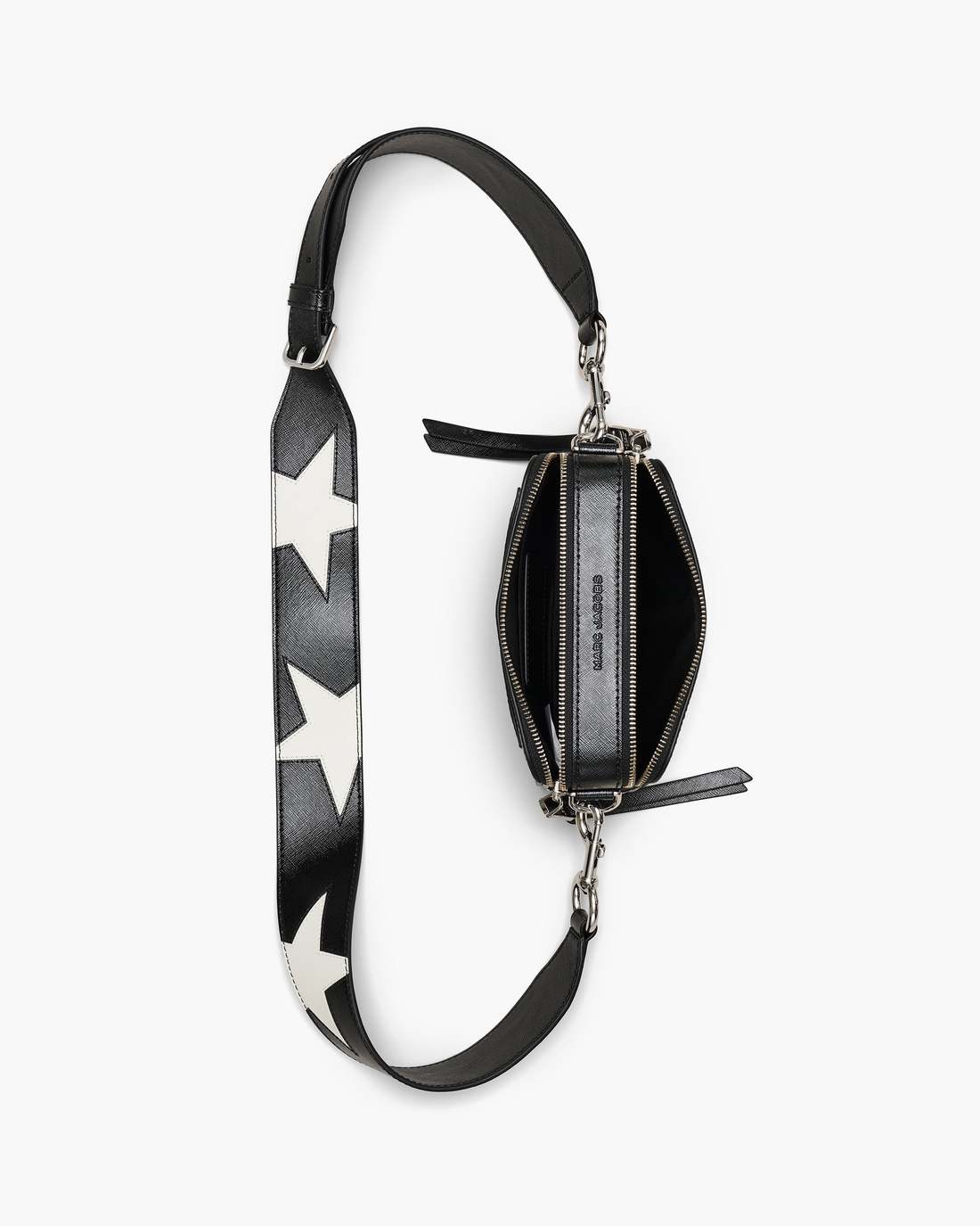 Marc Jacobs The Star Patchwork Leather Snapshot Black/White