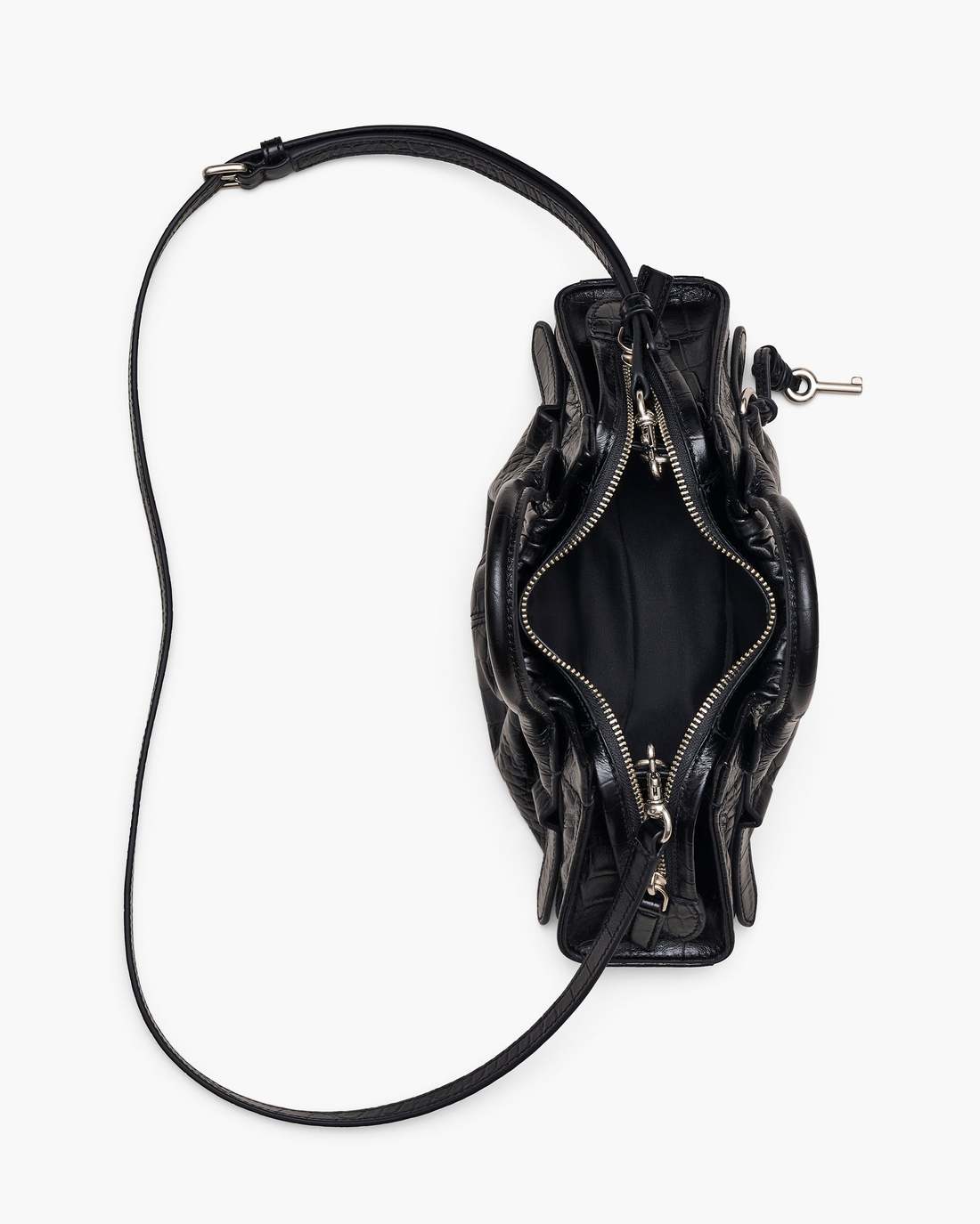 Marc Jacobs The Croc Cristina Small Satchel Black