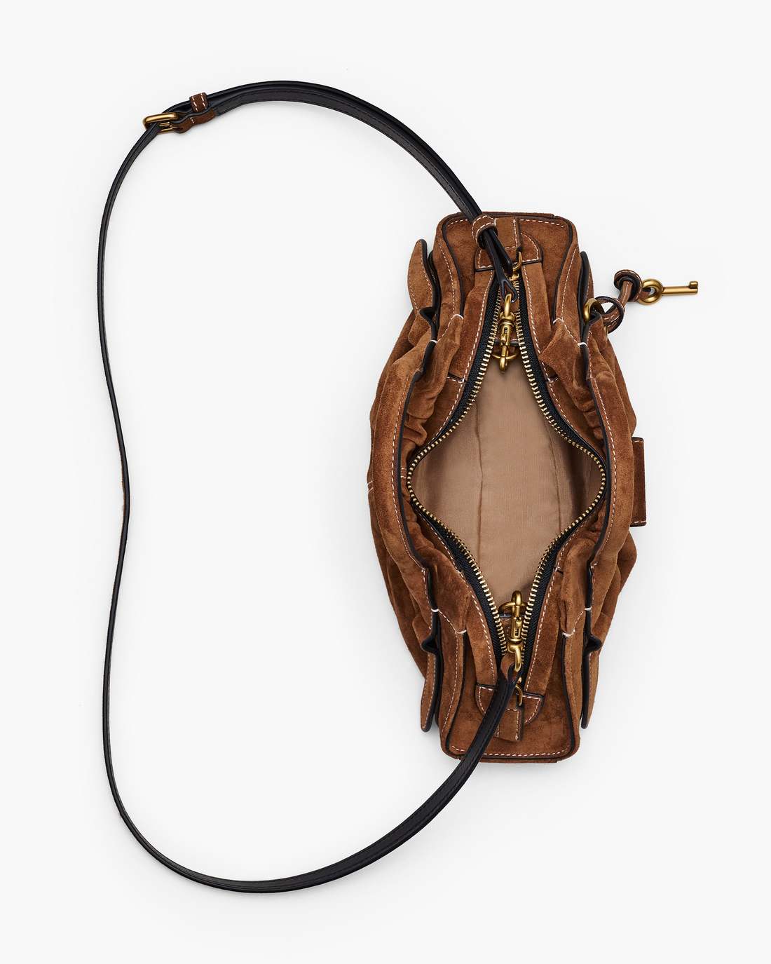 Marc Jacobs The Suede Cristina Small Satchel Copper