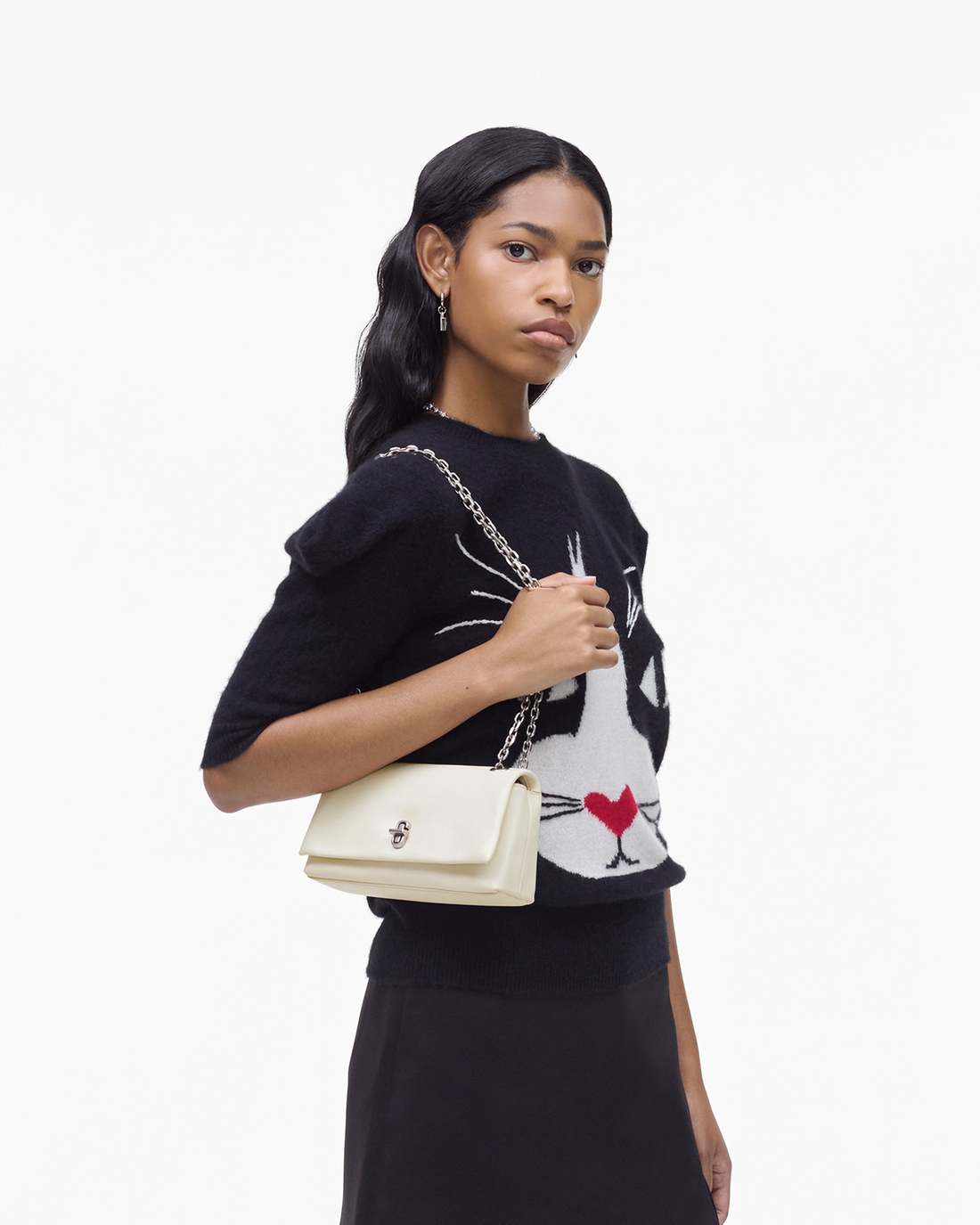 The Dual Chain Mini Bag Cloud White Marc Jacobs / BAGS|WALLETS
