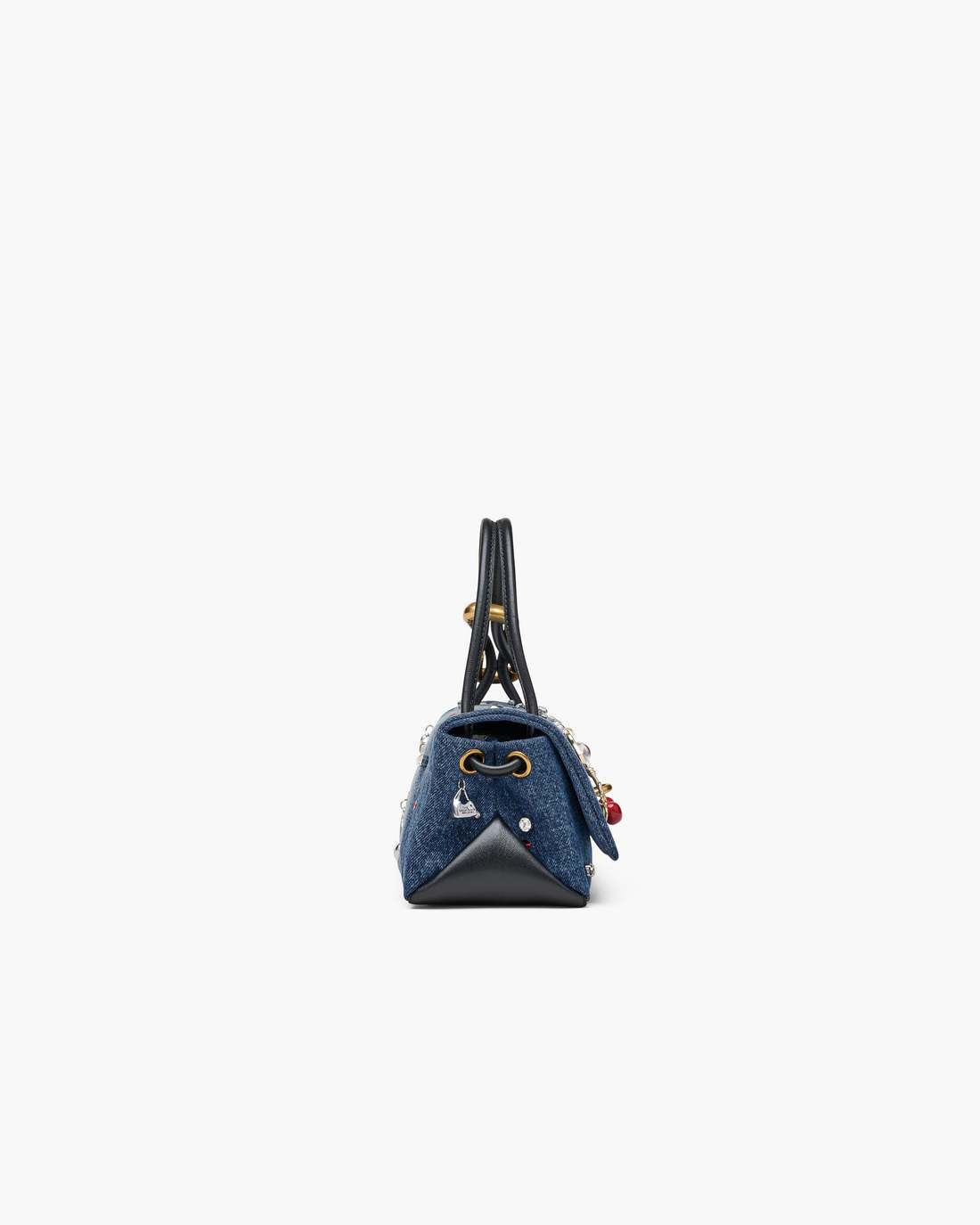 Marc Jacobs The Trinket Charm Denim Mini Dual Bag Medium Wash Multi