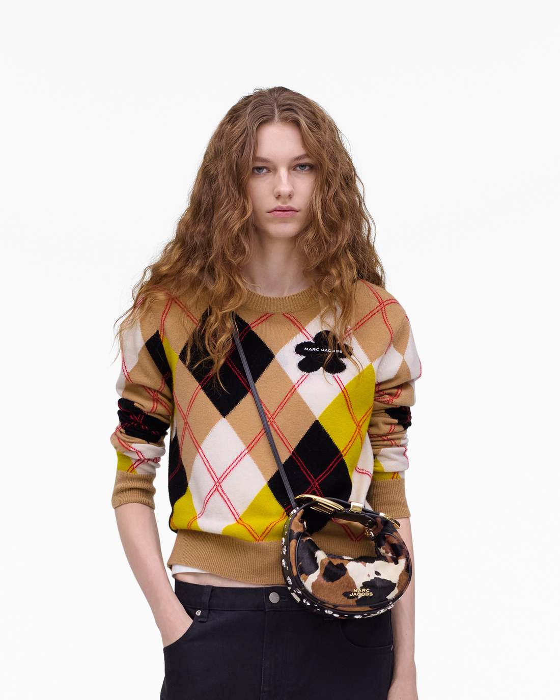 Marc Jacobs The Cow Haircalf Party Bag Mocha Multi