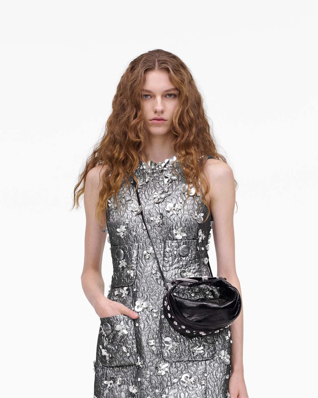 Marc Jacobs The Crinkle Patent Party Bag Black