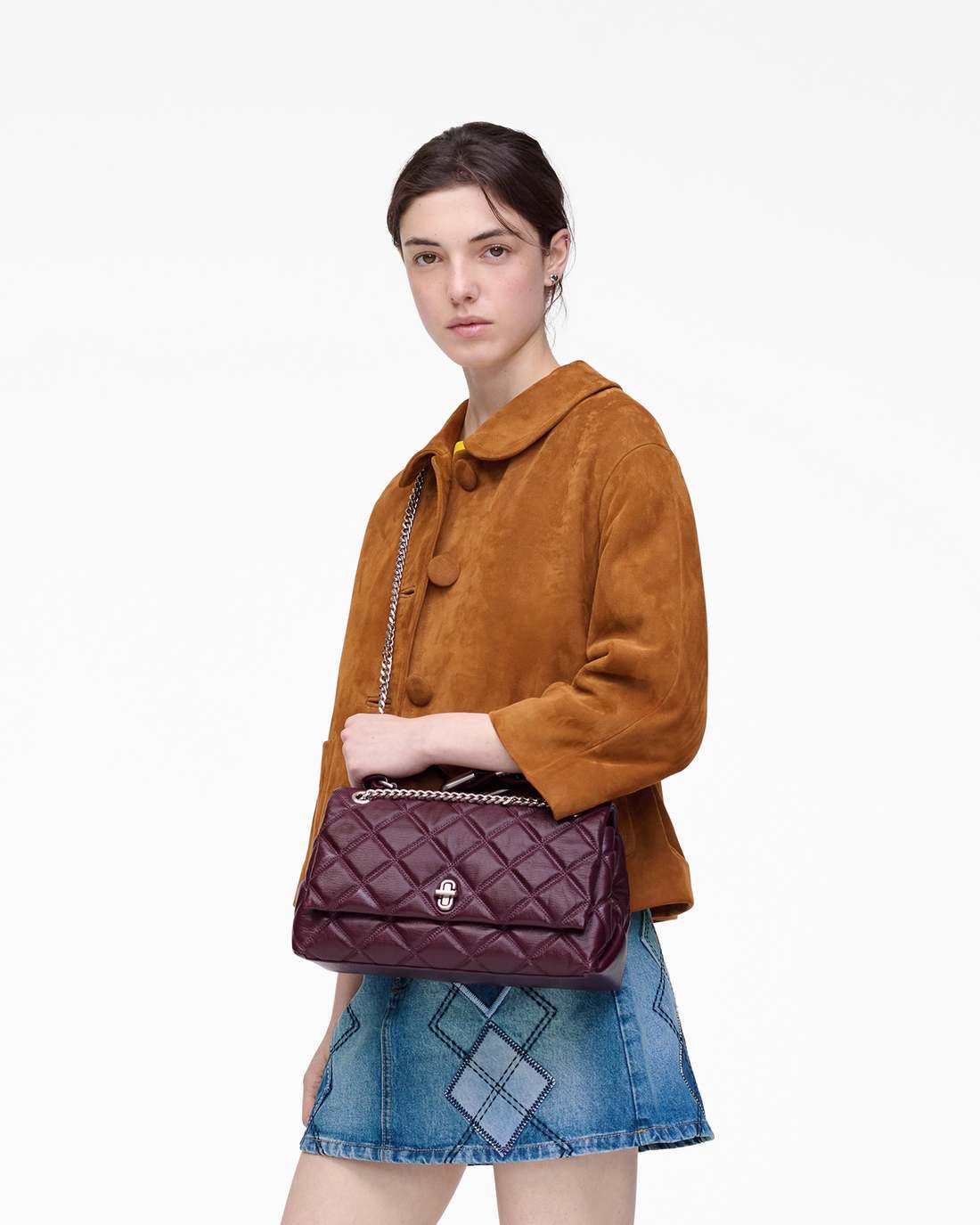 The Quilted Dual Convertible Shoulder Bag Dark Plum Marc Jacobs / BAGS