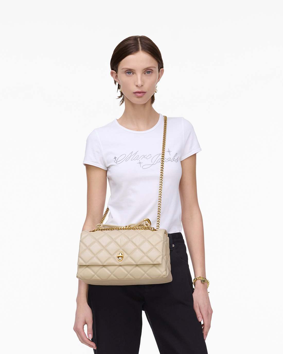 The Quilted Dual Convertible Shoulder Bag Cloud White Marc Jacobs / BAGS