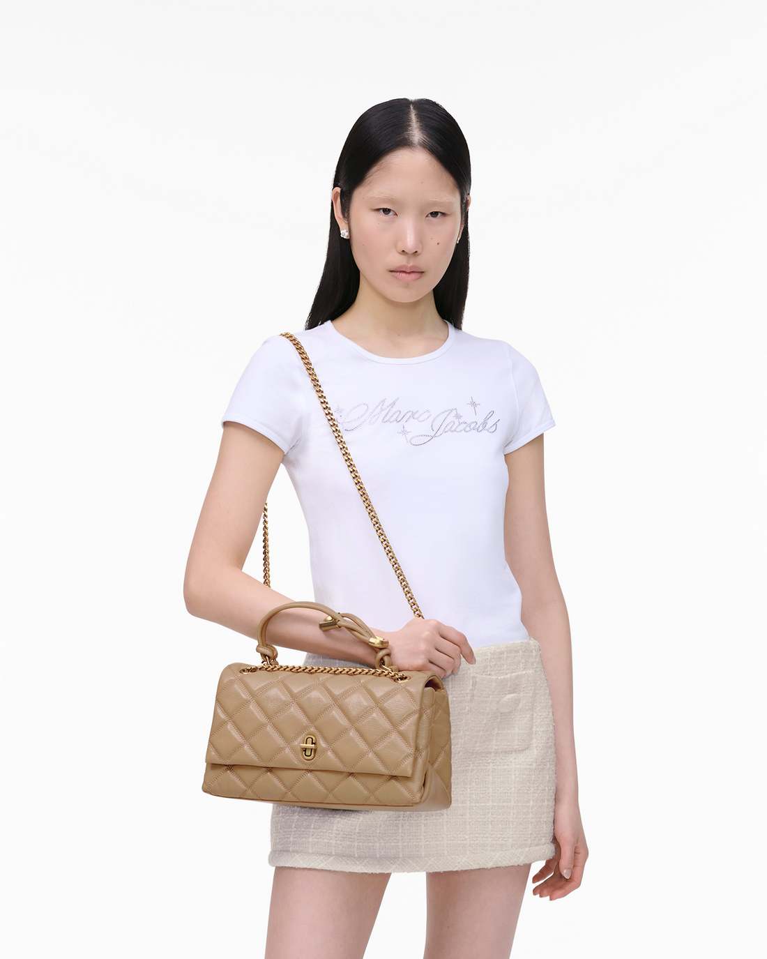 The Quilted Dual Convertible Shoulder Bag Camel Marc Jacobs / BAGS