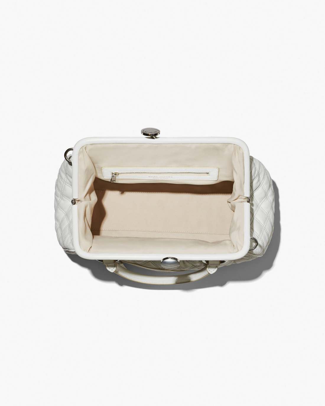 Marc Jacobs Re-Edition Quilted Leather Stam Bag Cloud White