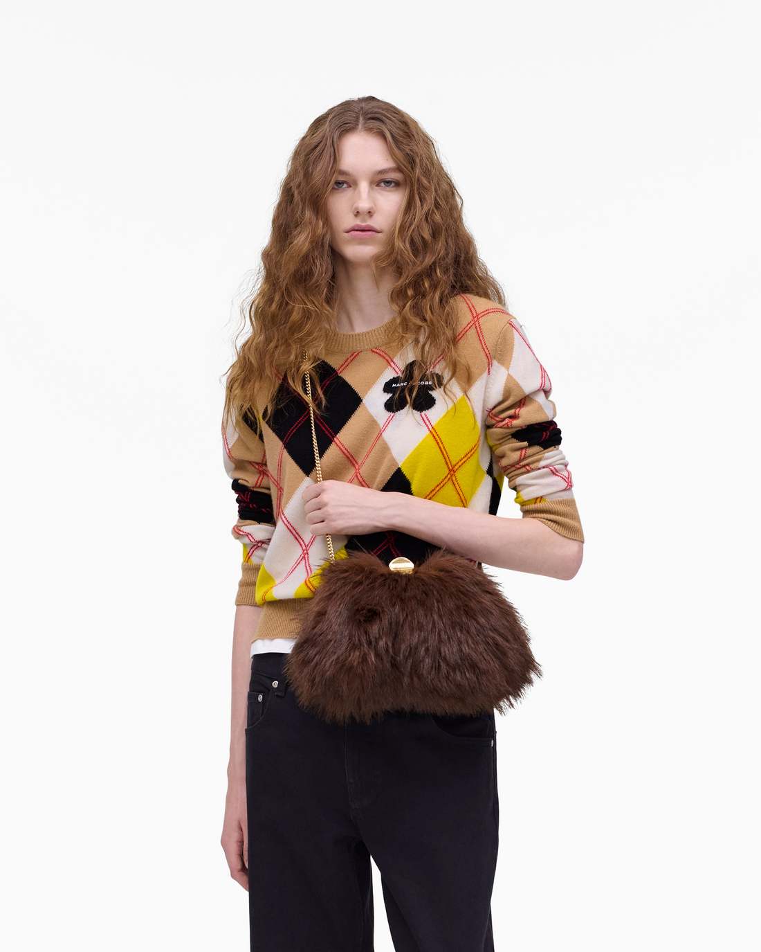 The Faux Fur Glam Small Clutch Dark Brown Marc Jacobs / BAGS|NEW ARRIVALS