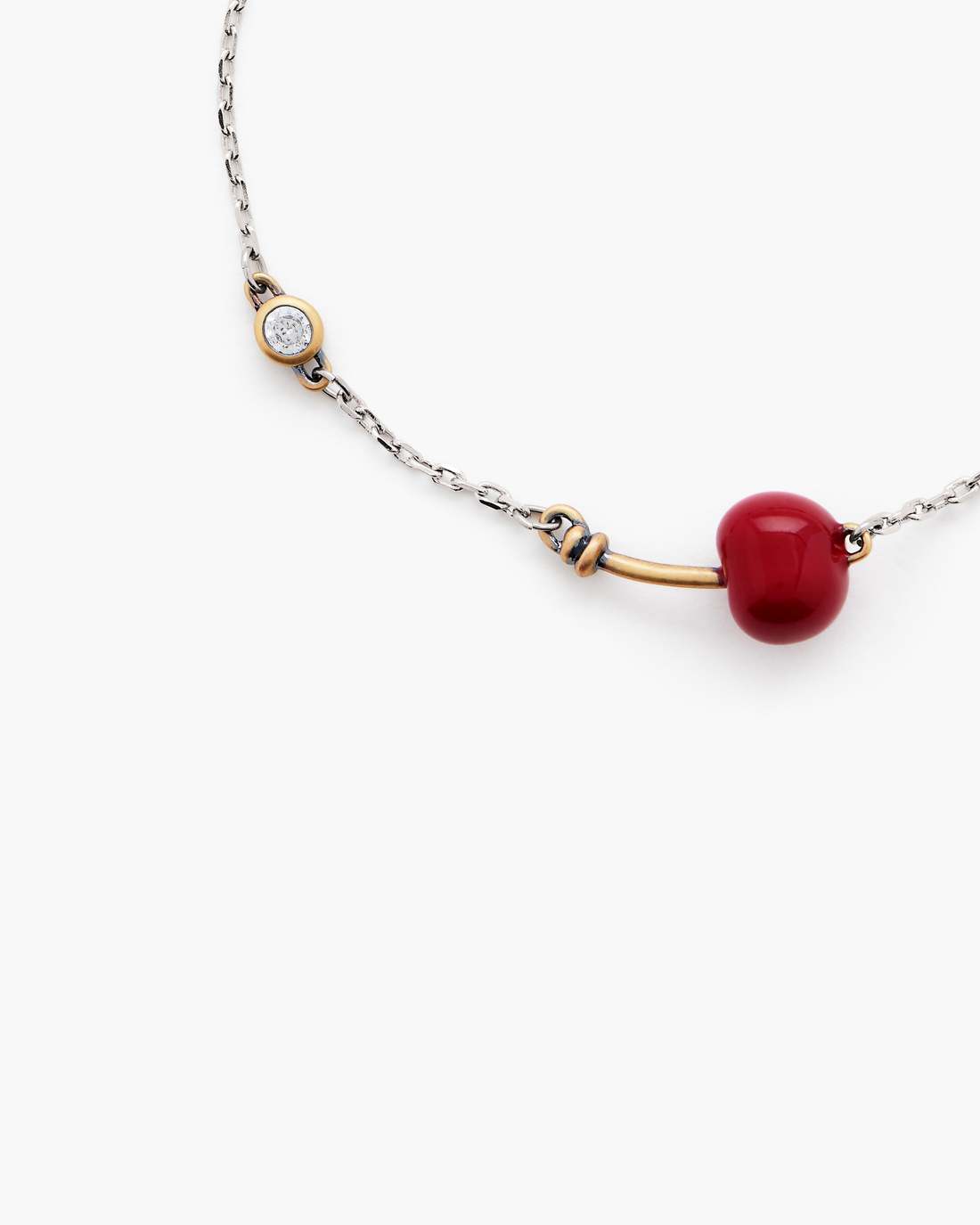 Marc Jacobs The Cherry Slider Bracelet Silver/Red