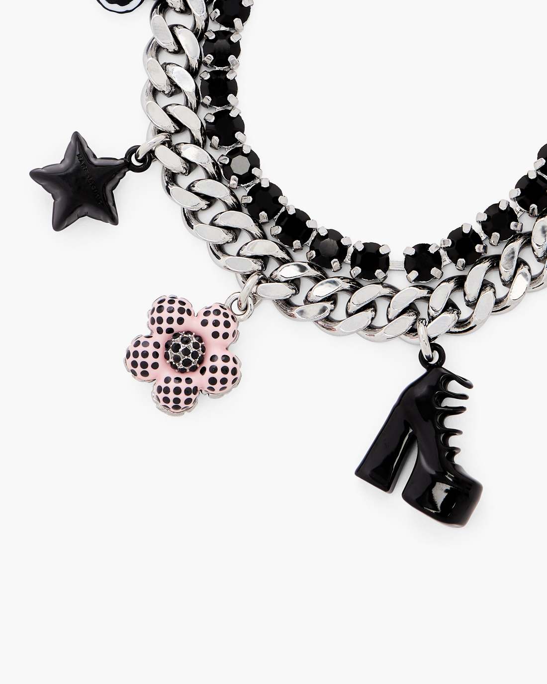 Marc Jacobs The Mini Icon Dot Charm Bracelet Silver/Multi