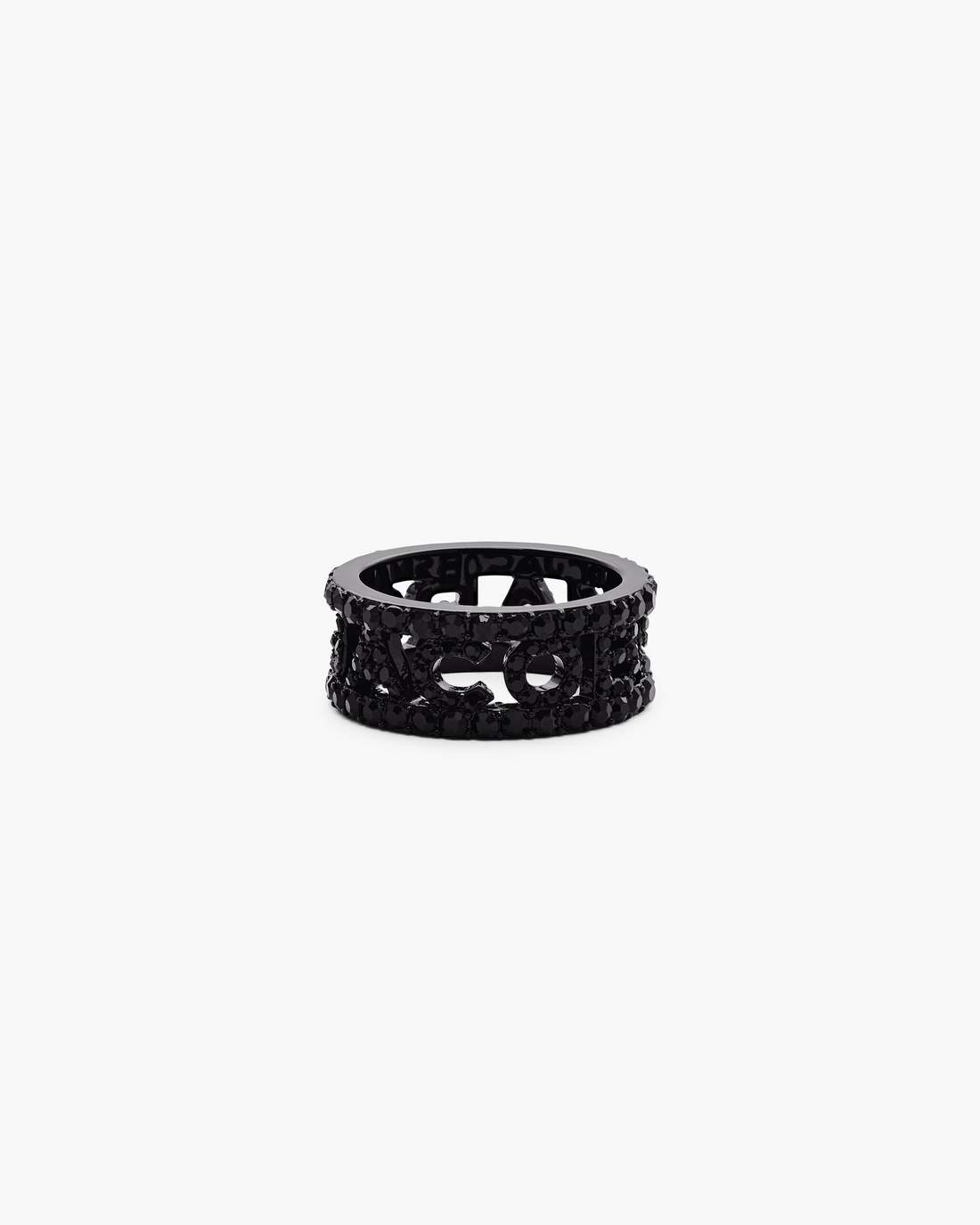 Marc Jacobs The Monogram Pave Ring Black/Black Crystal