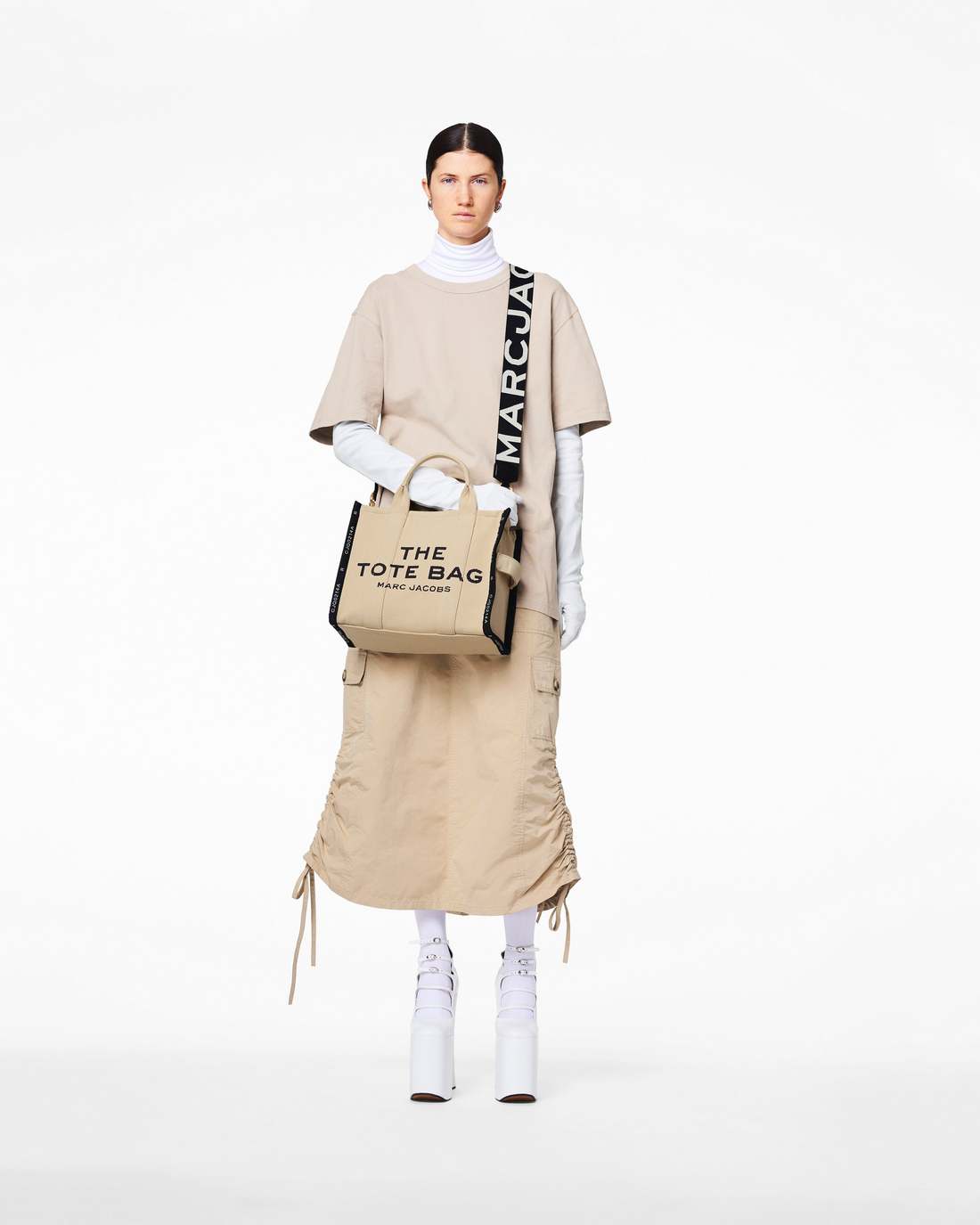 The Logo Webbing Strap Black/White Marc Jacobs / ACCESSORIES