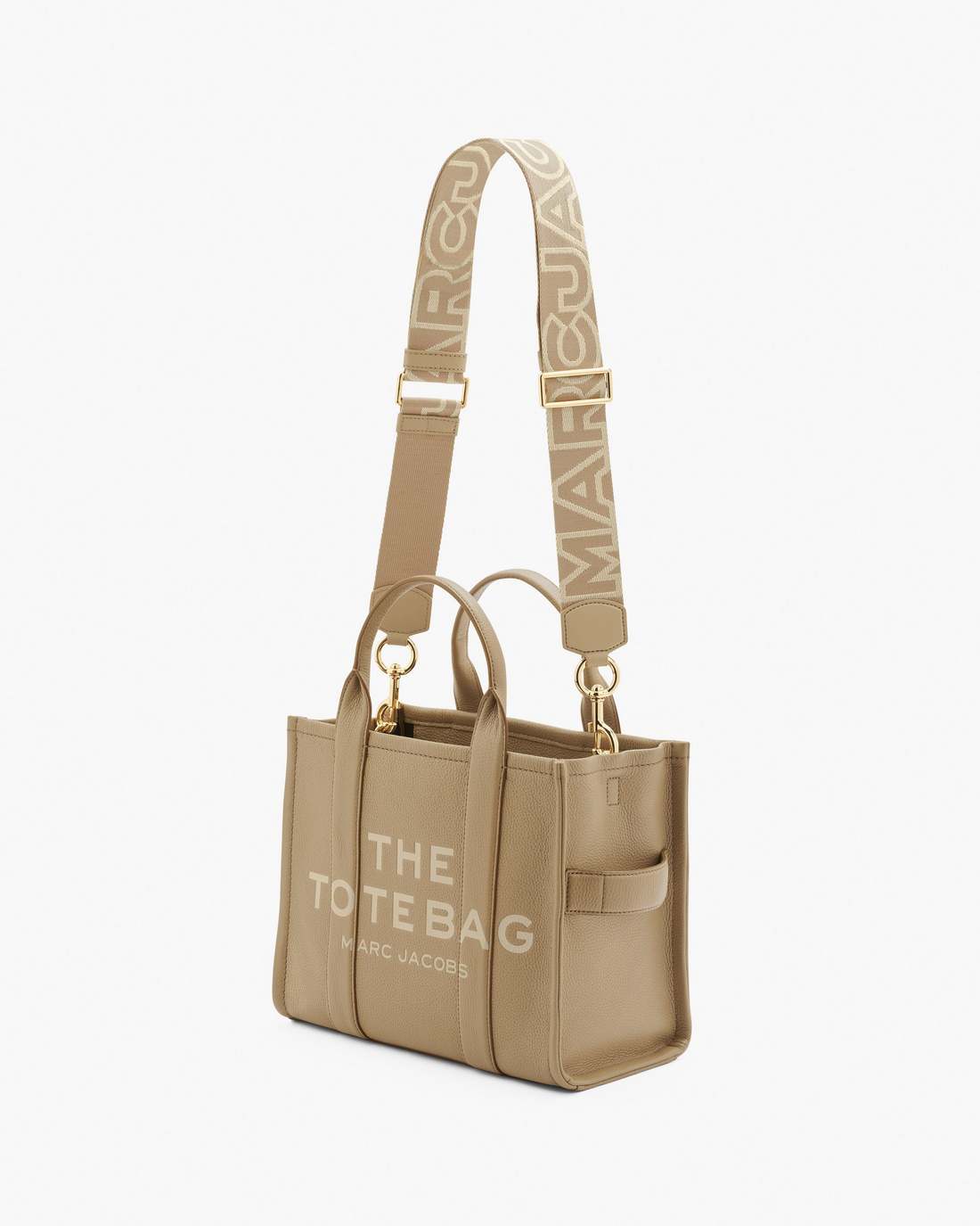 Marc Jacobs The Outline Logo Webbing Strap Camel
