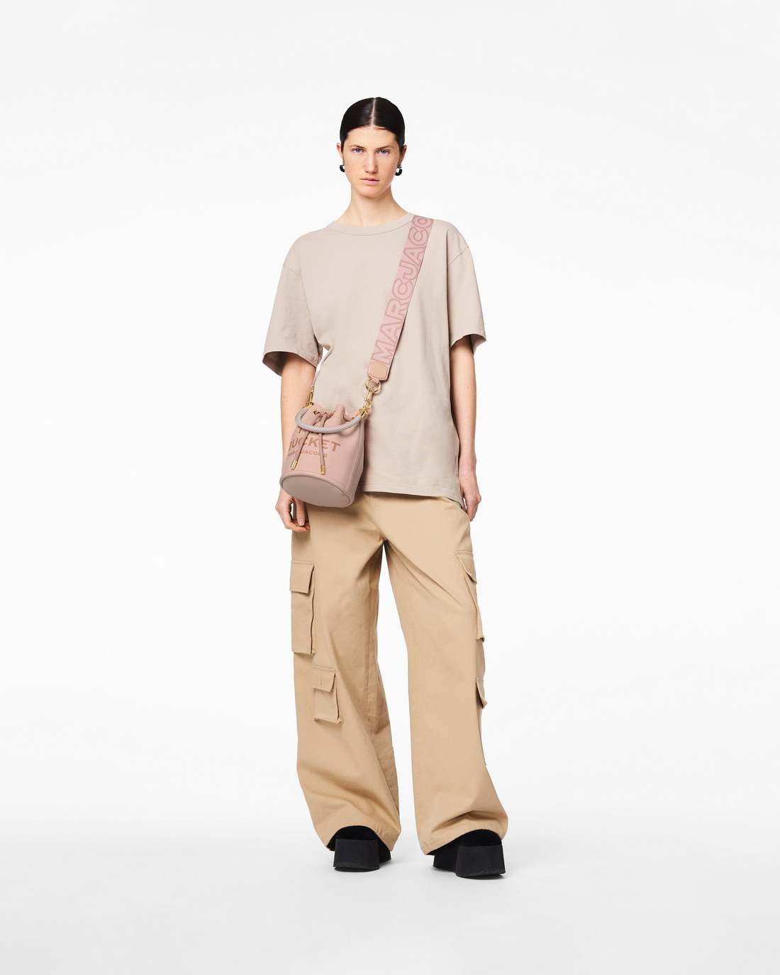 The Outline Logo Webbing Strap Rose Multi Marc Jacobs / ACCESSORIES