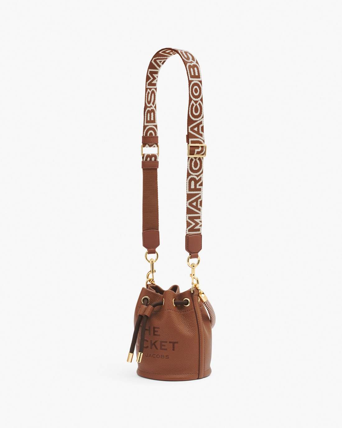 Marc Jacobs The Thin Outline Logo Webbing Strap Argan Oil Multi