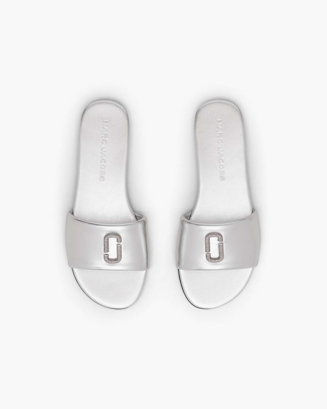 Marc Jacobs The Pave Snapshot Slide Silver