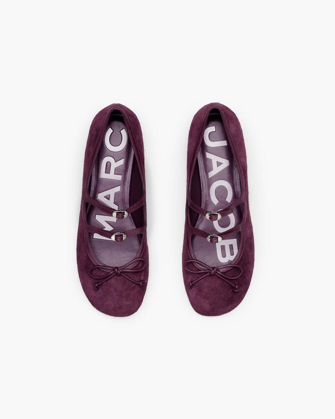 Marc Jacobs The Suede Kiki Ballerina Dark Plum