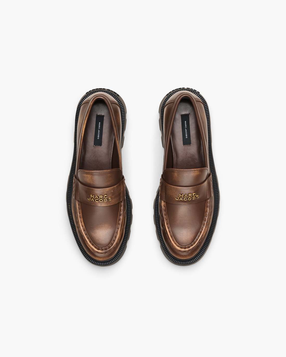 The Distressed Leather Frankie Loafer Ebony Marc Jacobs / SHOES