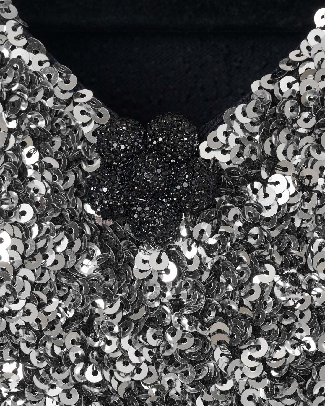 Marc Jacobs Sequin V-Neck Knit Dress Silver