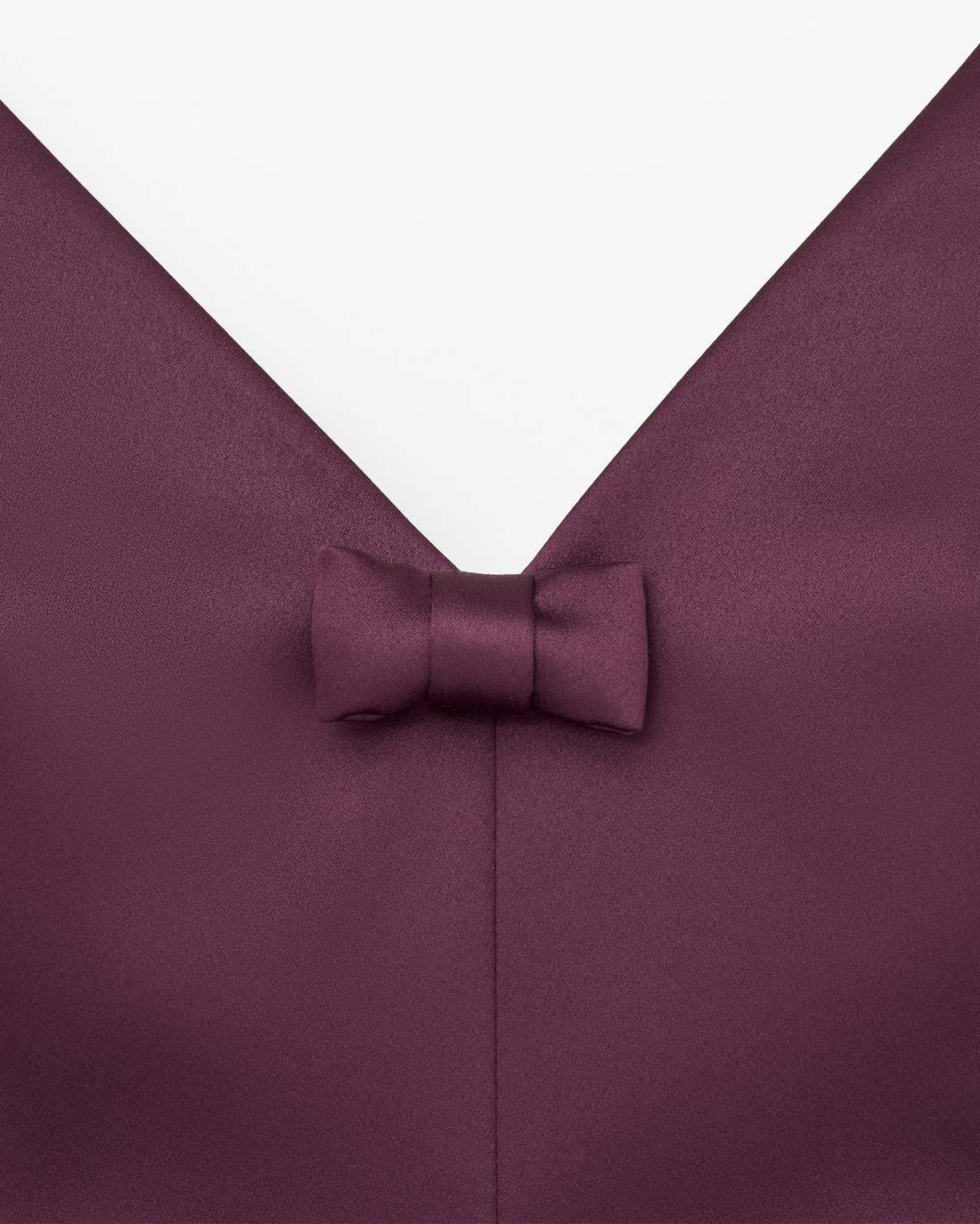 Satin Bow Dress Dark Plum Marc Jacobs / READY TO WEAR