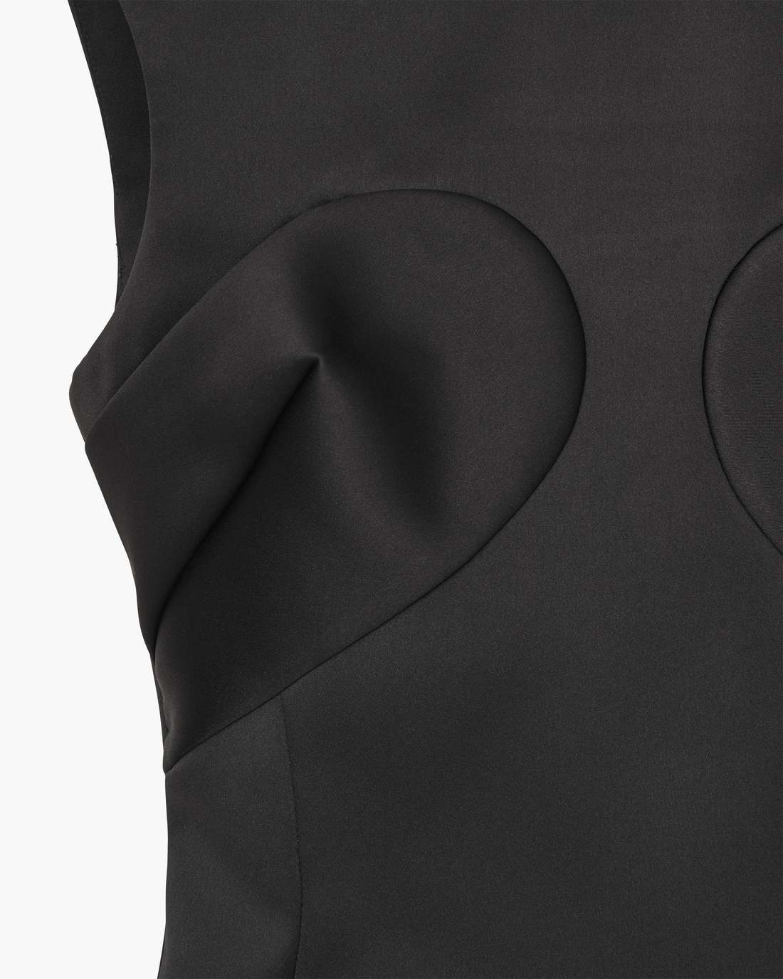 Marc Jacobs Seamed Up Satin Dress Black