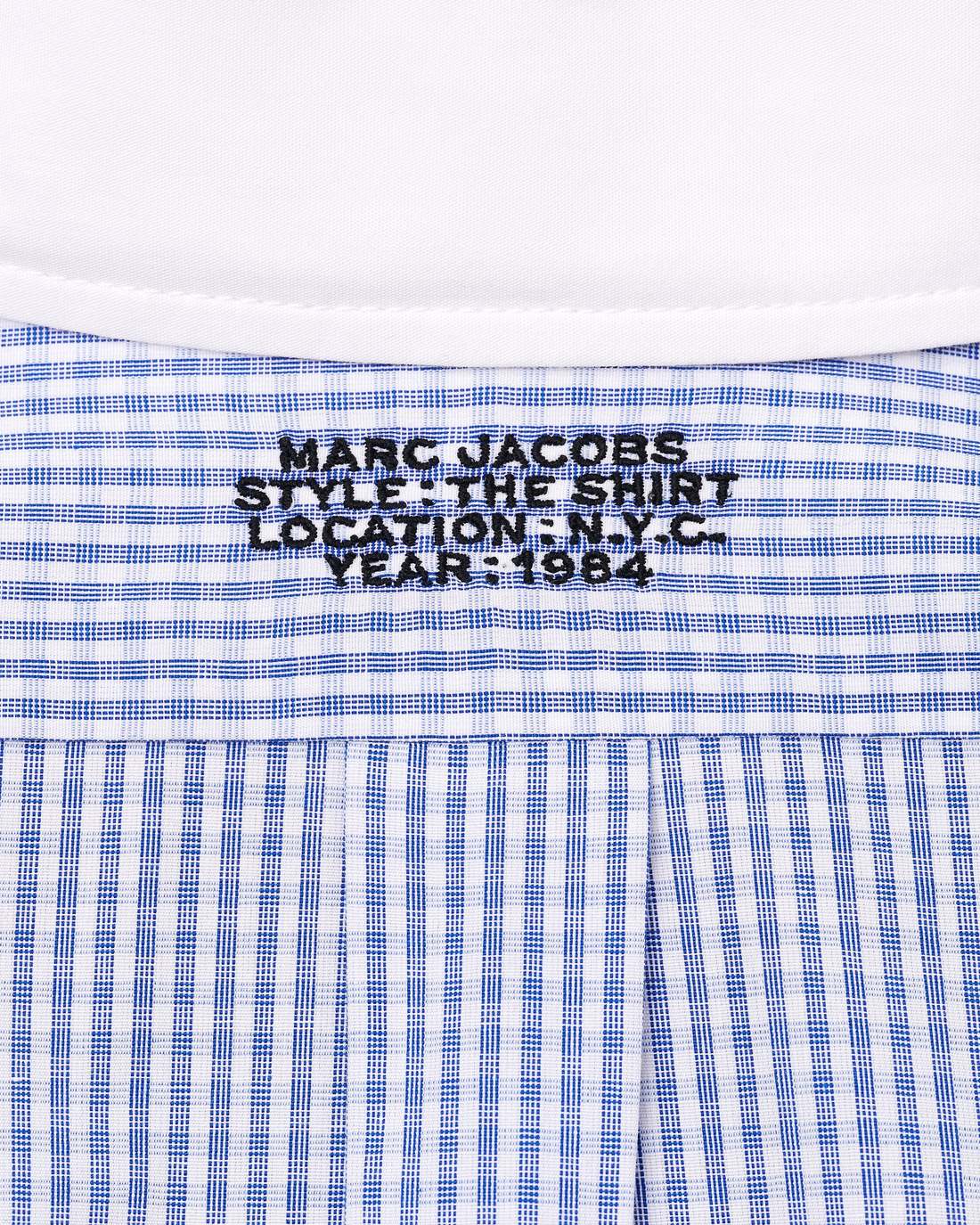 Marc Jacobs The Cropped Femme Shirt Blue Multi