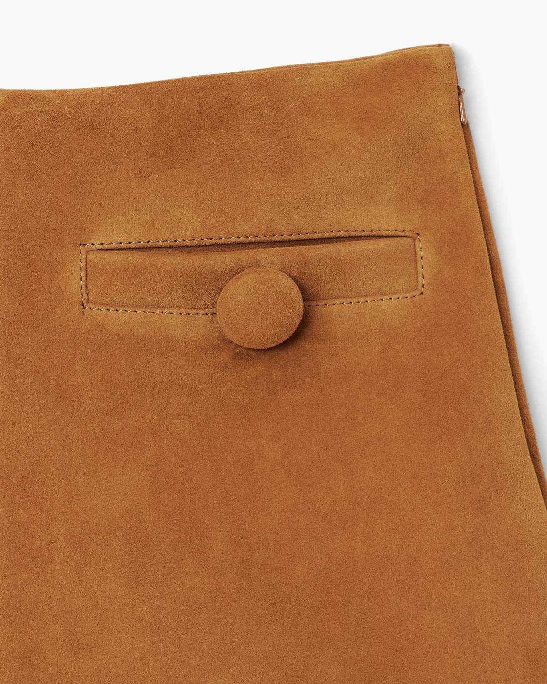 Marc Jacobs Suede Box Pleat Mini Skirt Copper