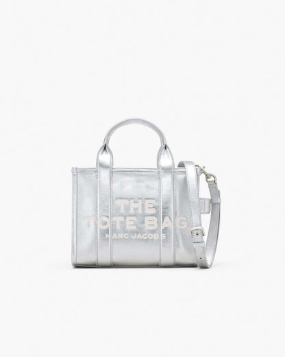 The Metallic Leather Small Tote Bag Metallic Silver Marc Jacobs / BAGS