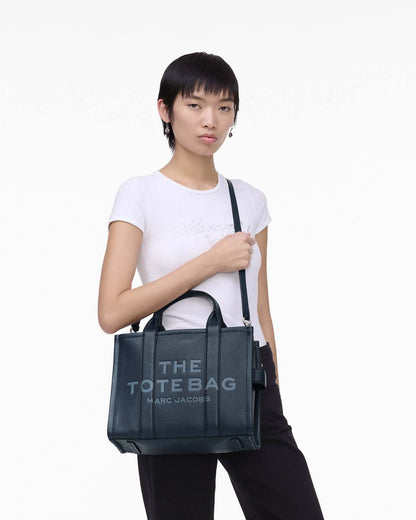The Leather Medium Tote Bag Blue Sea Marc Jacobs / BAGS