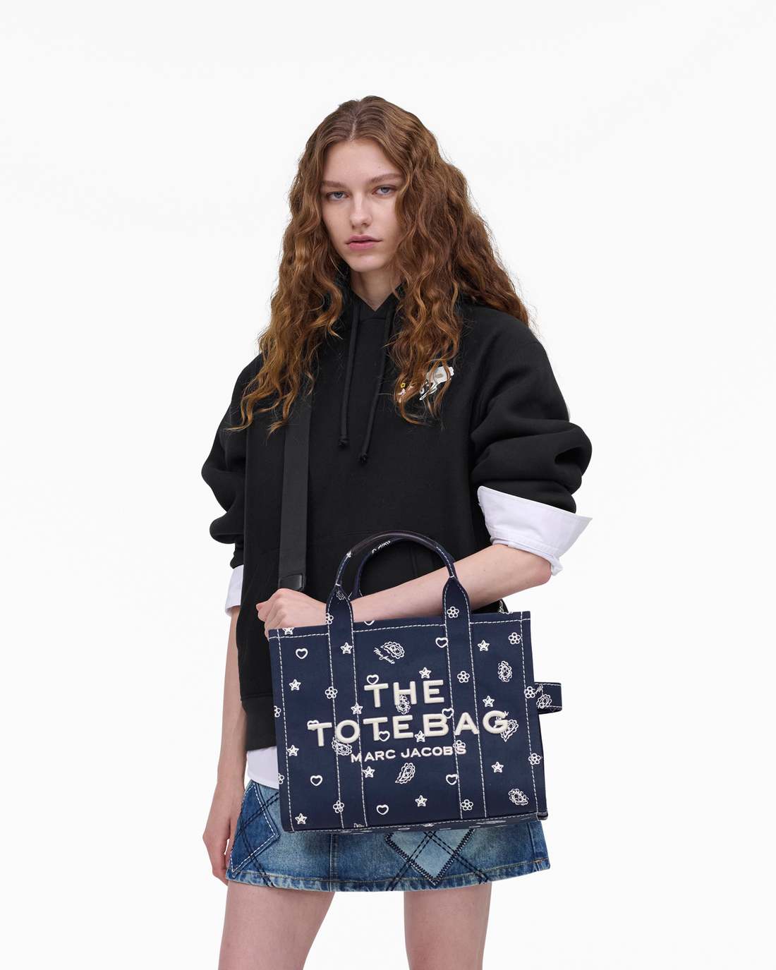 The Bandana Canvas Medium Tote Bag Navy Multi Marc Jacobs / BAGS|NEW ARRIVALS