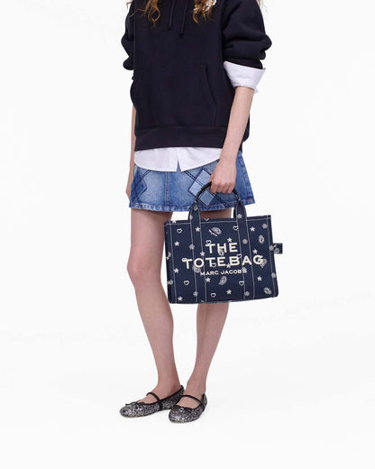 The Bandana Canvas Medium Tote Bag Navy Multi Marc Jacobs / BAGS|NEW ARRIVALS