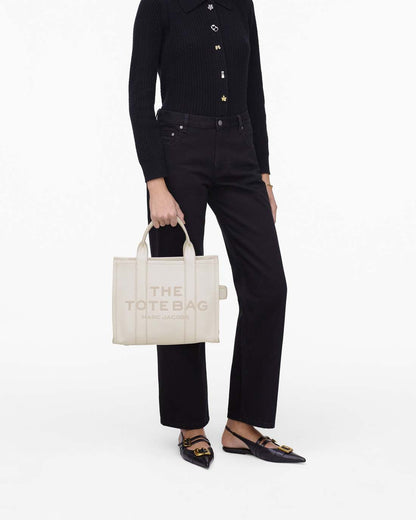 The Leather Medium Tote Bag Cotton/Silver Marc Jacobs / BAGS|NEW ARRIVALS