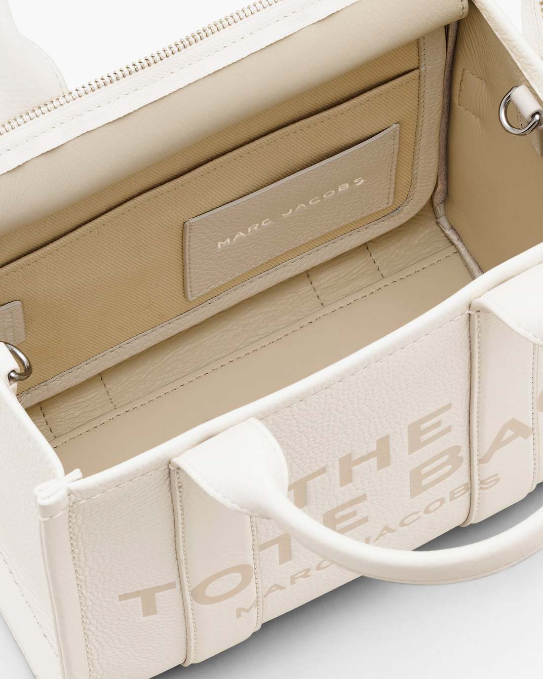 The Leather Small Tote Bag Cotton/Silver Marc Jacobs / BAGS