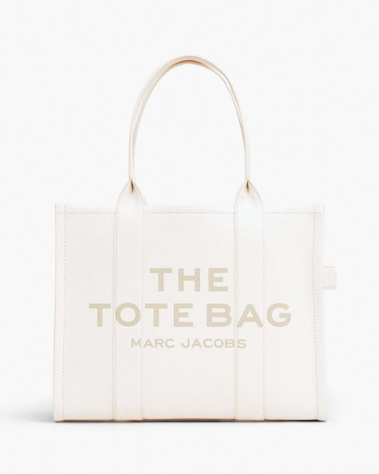 The Leather Large Tote Bag Cotton/Silver Marc Jacobs / BAGS