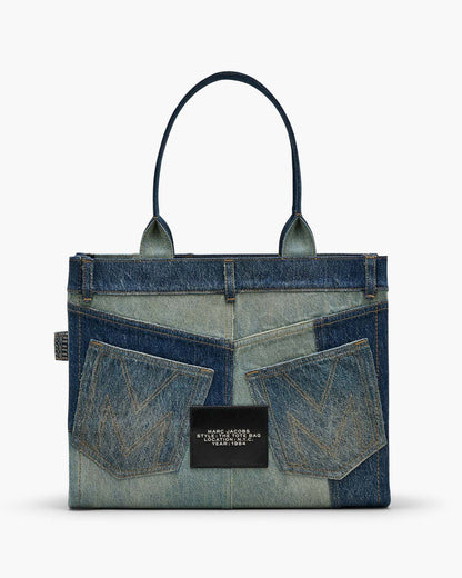 The Deconstructed Denim Large Tote Bag Indigo Multi Marc Jacobs / BAGS