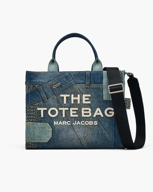 The Deconstructed Denim Medium Tote Bag Indigo Multi Marc Jacobs / BAGS