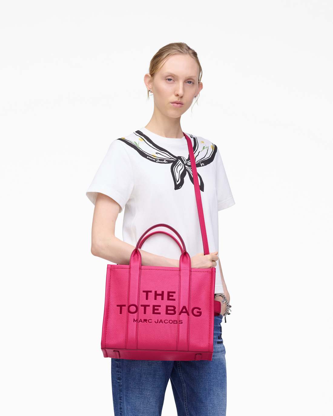 The Leather Medium Tote Bag Raspberry Pink Marc Jacobs / BAGS|NEW ARRIVALS