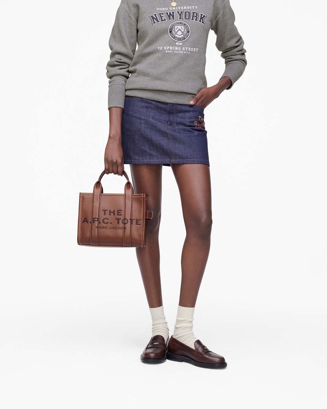 The A.P.C. X Marc Jacobs Leather Small Tote Bag Hazelnut Marc Jacobs / BAGS