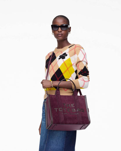 The Suede Medium Tote Bag Dark Plum Marc Jacobs / BAGS
