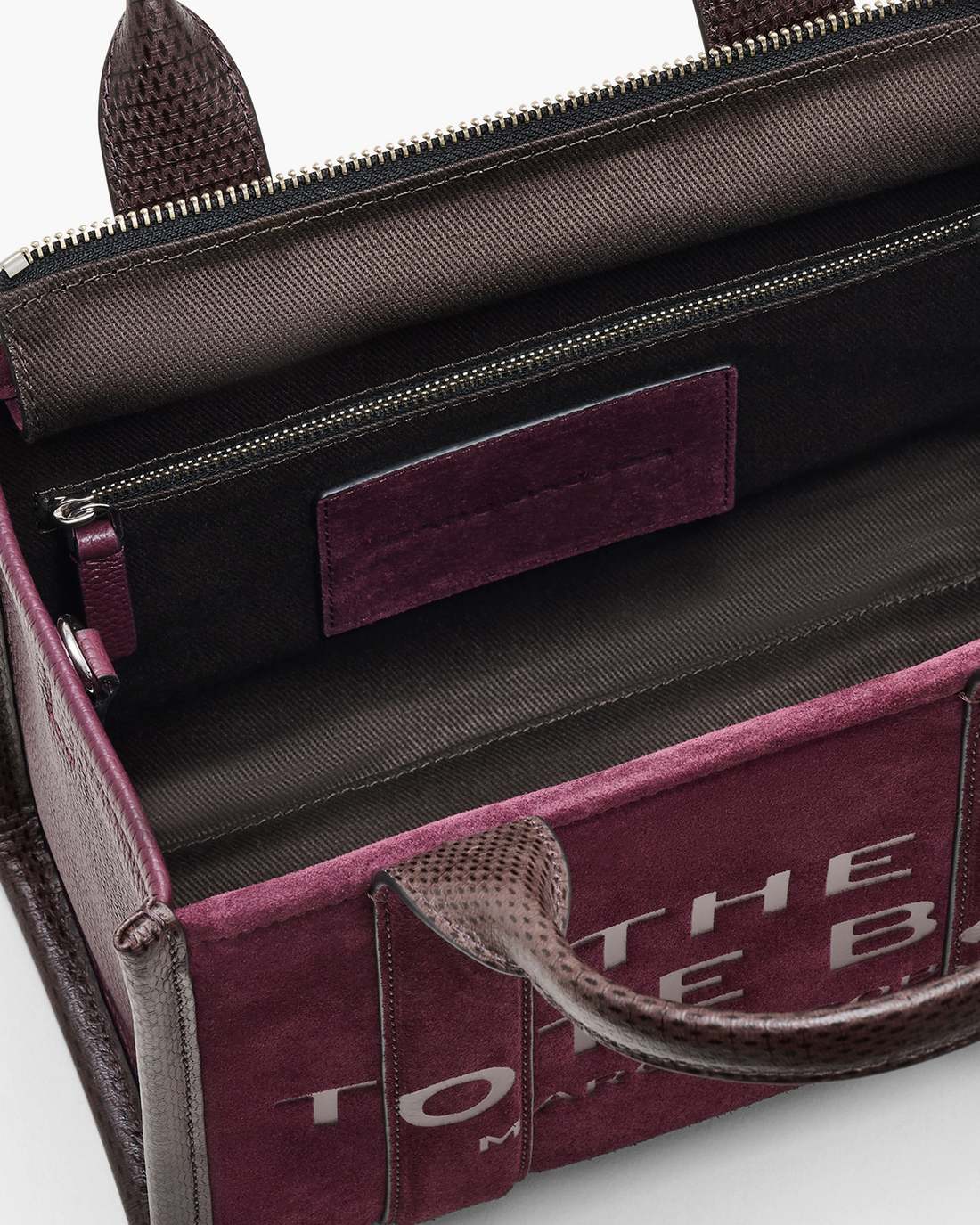 The Suede Small Tote Bag Dark Plum Marc Jacobs / BAGS