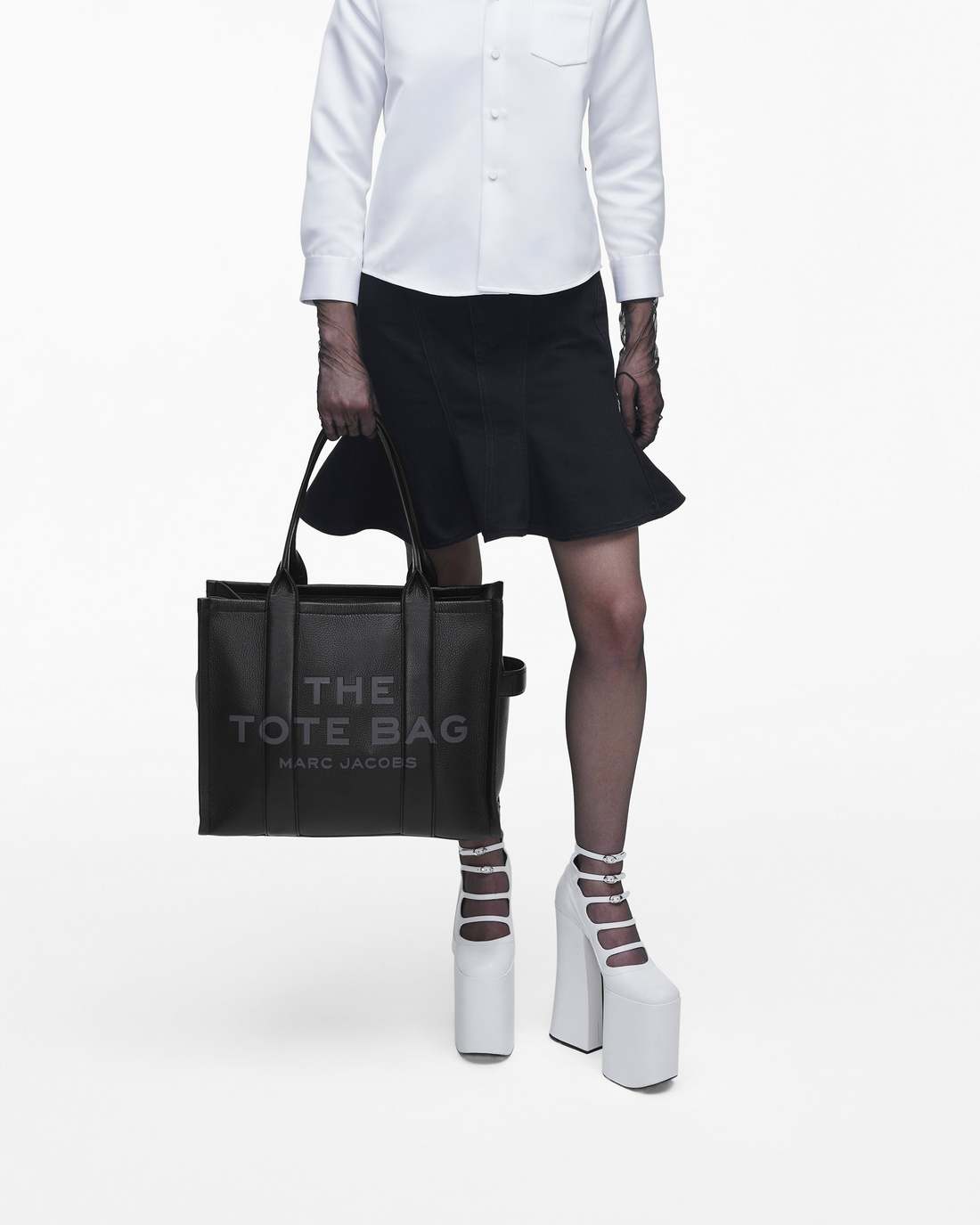 The Leather Large Tote Bag Black Marc Jacobs / BAGS
