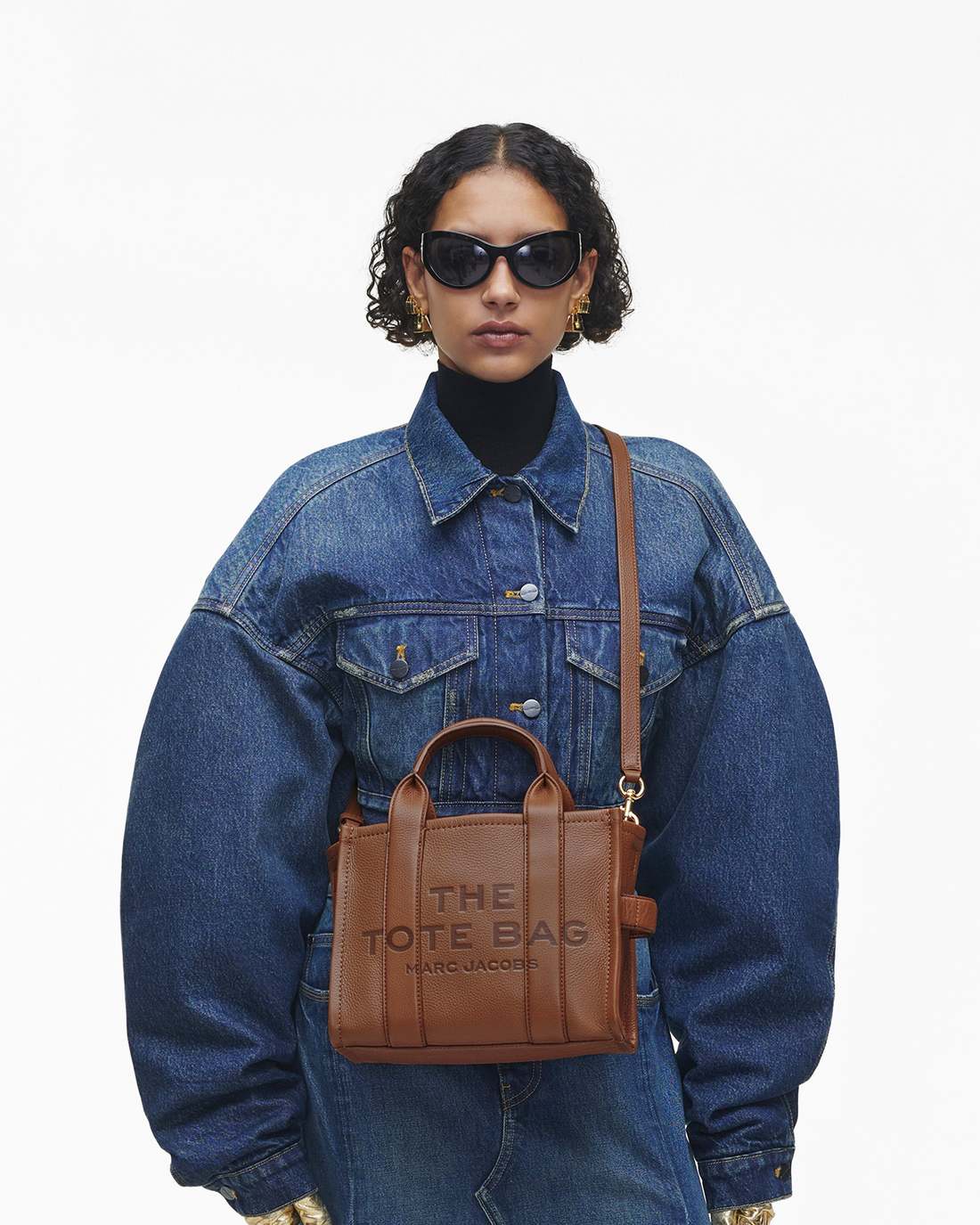 The Leather Small Tote Bag Argan Oil Marc Jacobs / BAGS