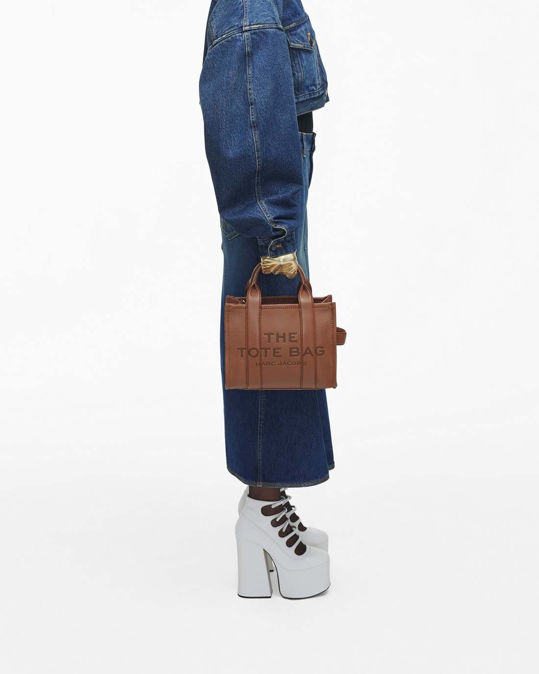 The Leather Small Tote Bag Argan Oil Marc Jacobs / BAGS