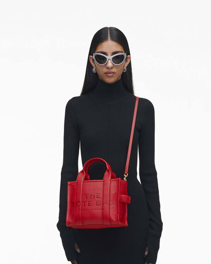 The Leather Small Tote Bag True Red Marc Jacobs / BAGS