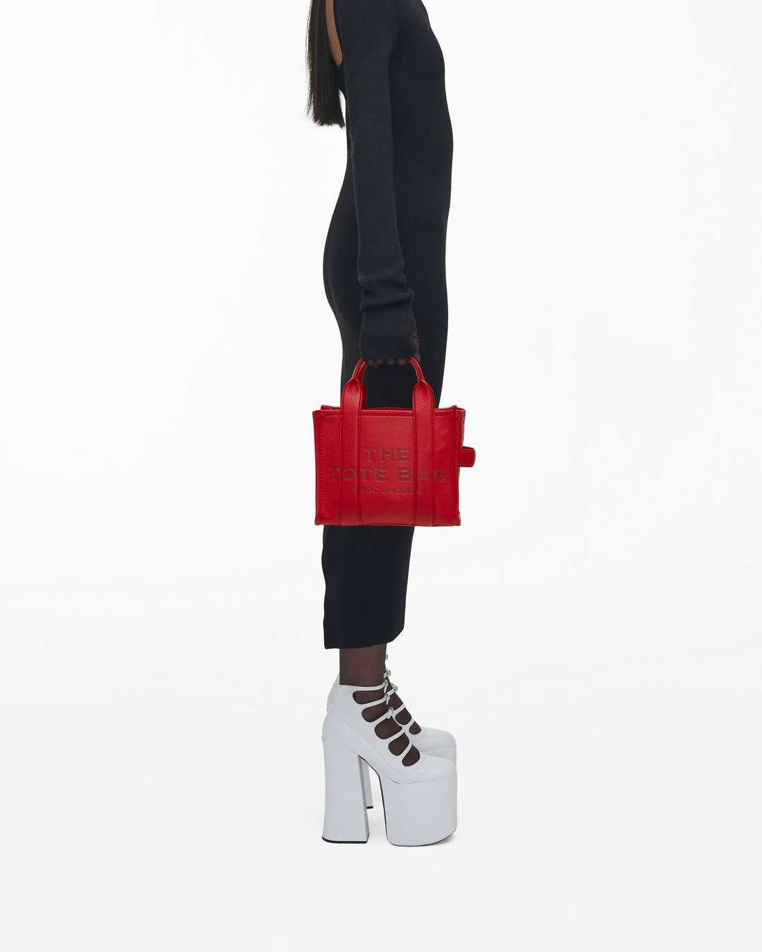 The Leather Small Tote Bag True Red Marc Jacobs / BAGS