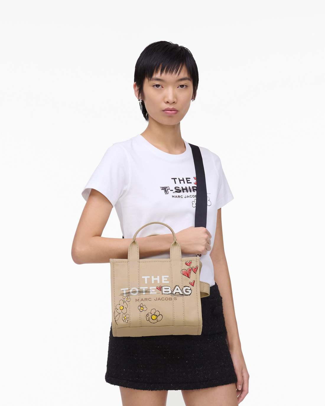 The Daisy Doodle Canvas Small Tote Bag Beige Multi Marc Jacobs / BAGS