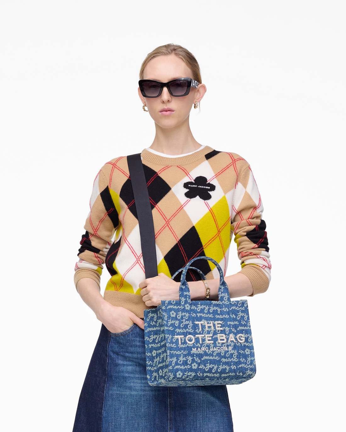 The Joy Denim Small Tote Bag Indigo Multi Marc Jacobs / BAGS
