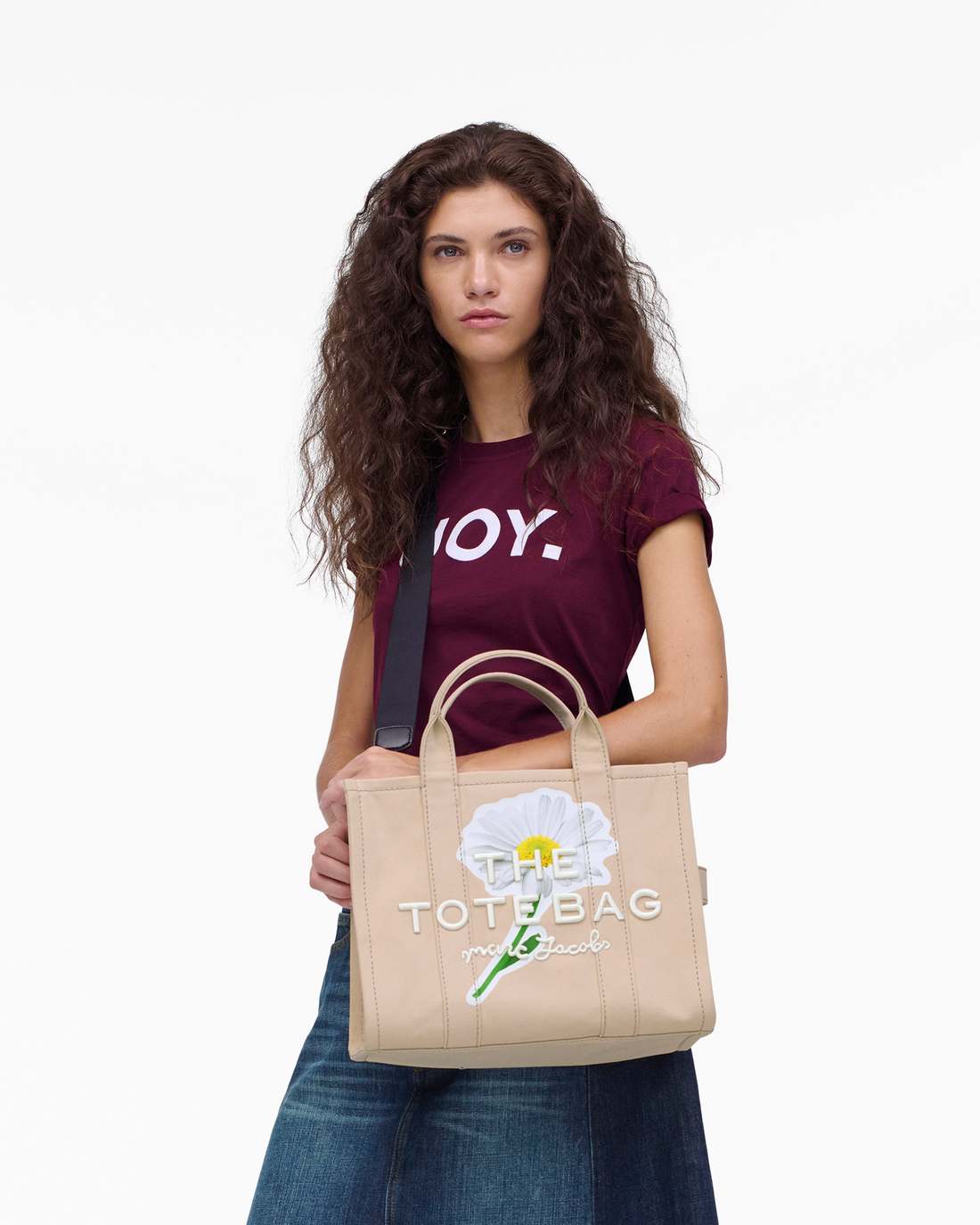 The Daisy Script Canvas Medium Tote Bag Cloud White Multi Marc Jacobs / BAGS|NEW ARRIVALS