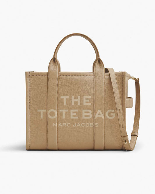 The Leather Medium Tote Bag Camel Marc Jacobs / BAGS